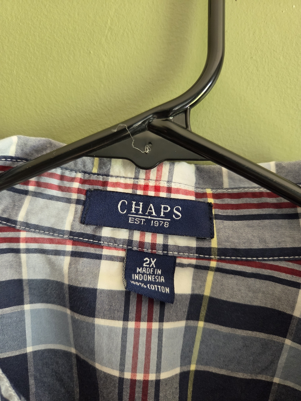 Chaps Women's Blue Plaid Button-Up Shirt - Picture 5 of 7